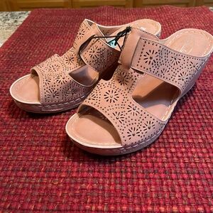 Elegant Silver sparkling sequins Blush Cutout Sandals